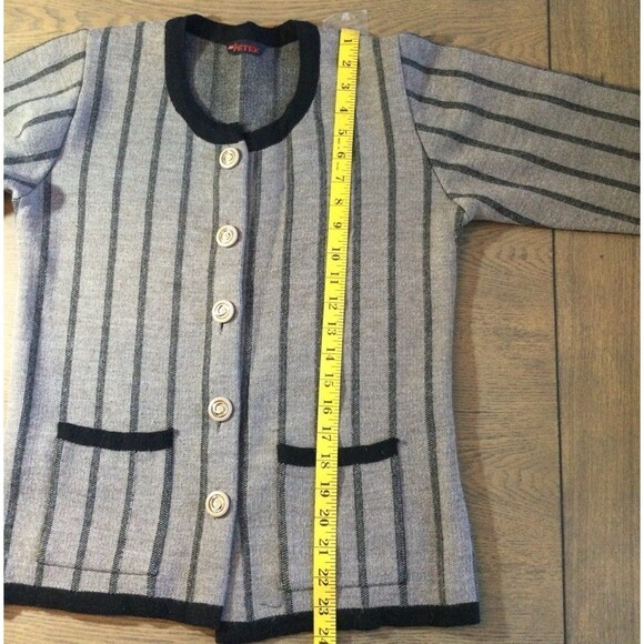 ILK Petek Cardigan Sweater Women's Size S Color Brown Striped Button Up Knit - Picture 7 of 11